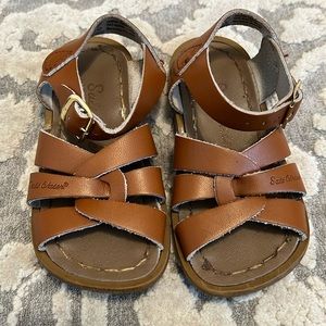 Salt Water Baby Girl leather sandals